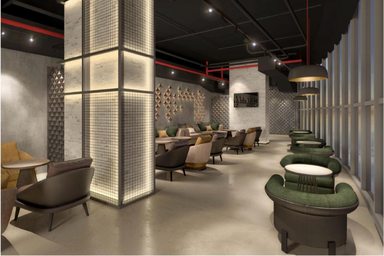 Element By Westin West Bay Doha Hotel Exterior foto The interior of the lounge
