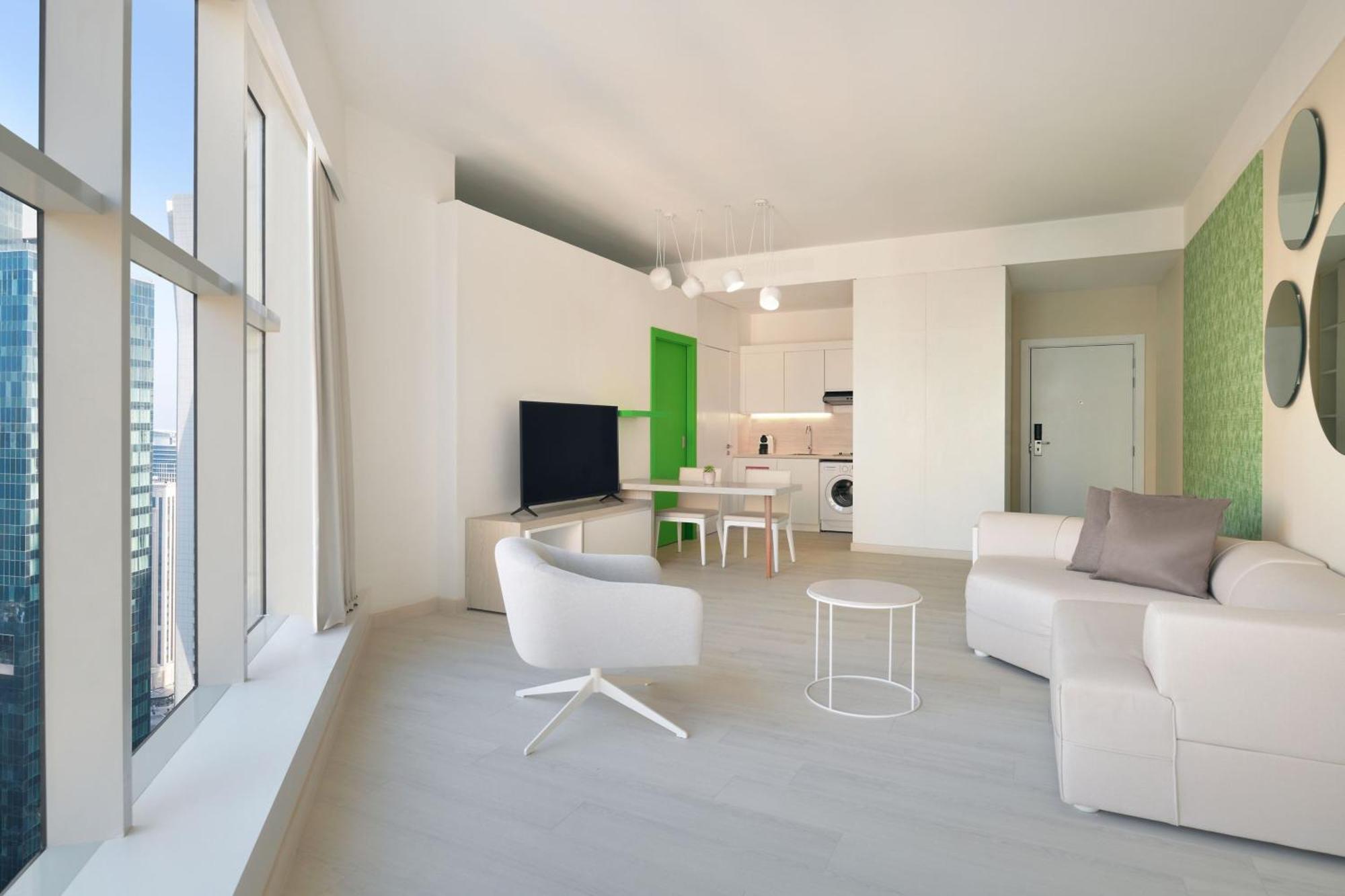 Element By Westin West Bay Doha Hotel Exterior foto Interior of a typical apartment