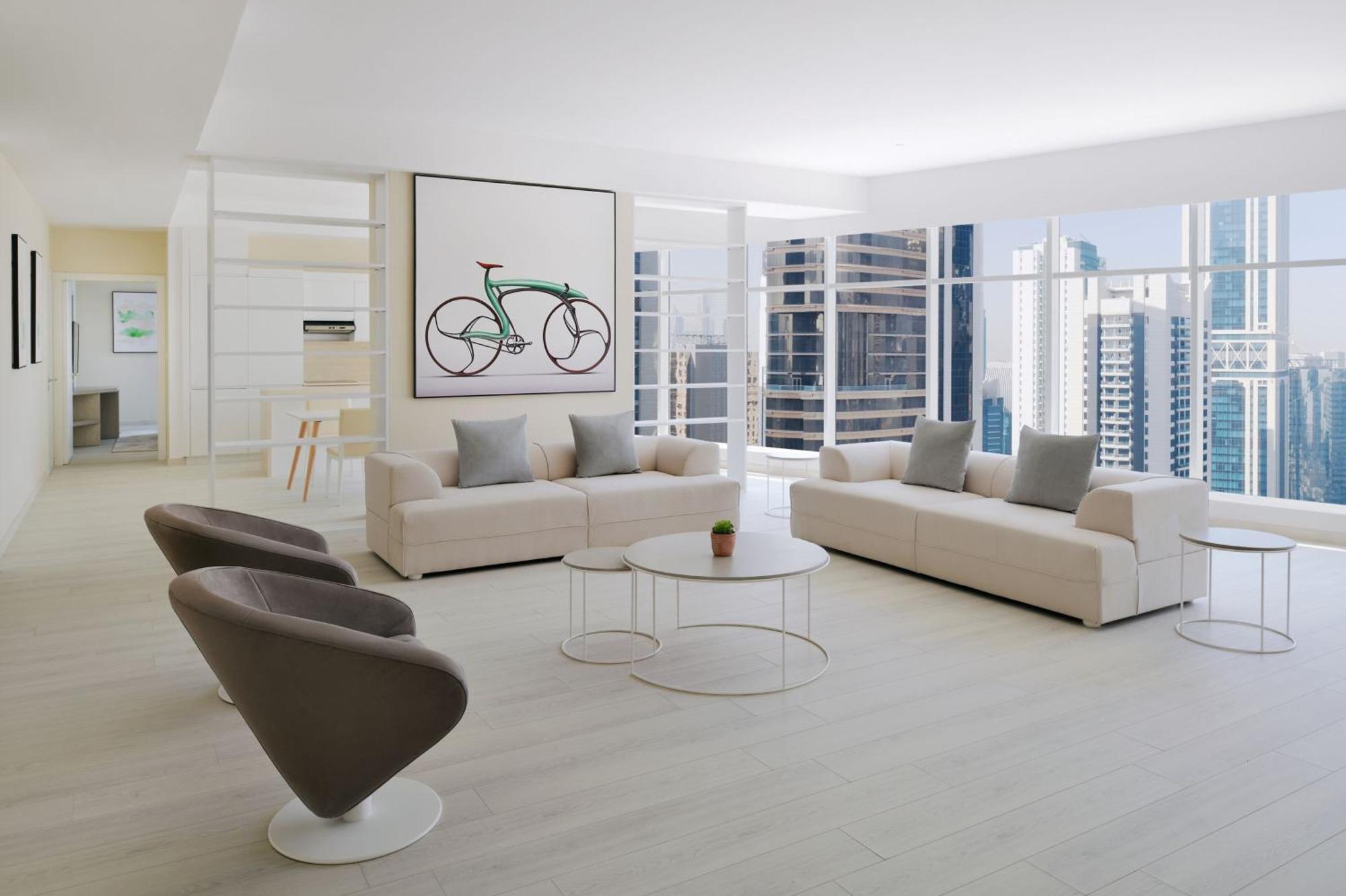 Element By Westin West Bay Doha Hotel Exterior foto The interior of a typical condominium